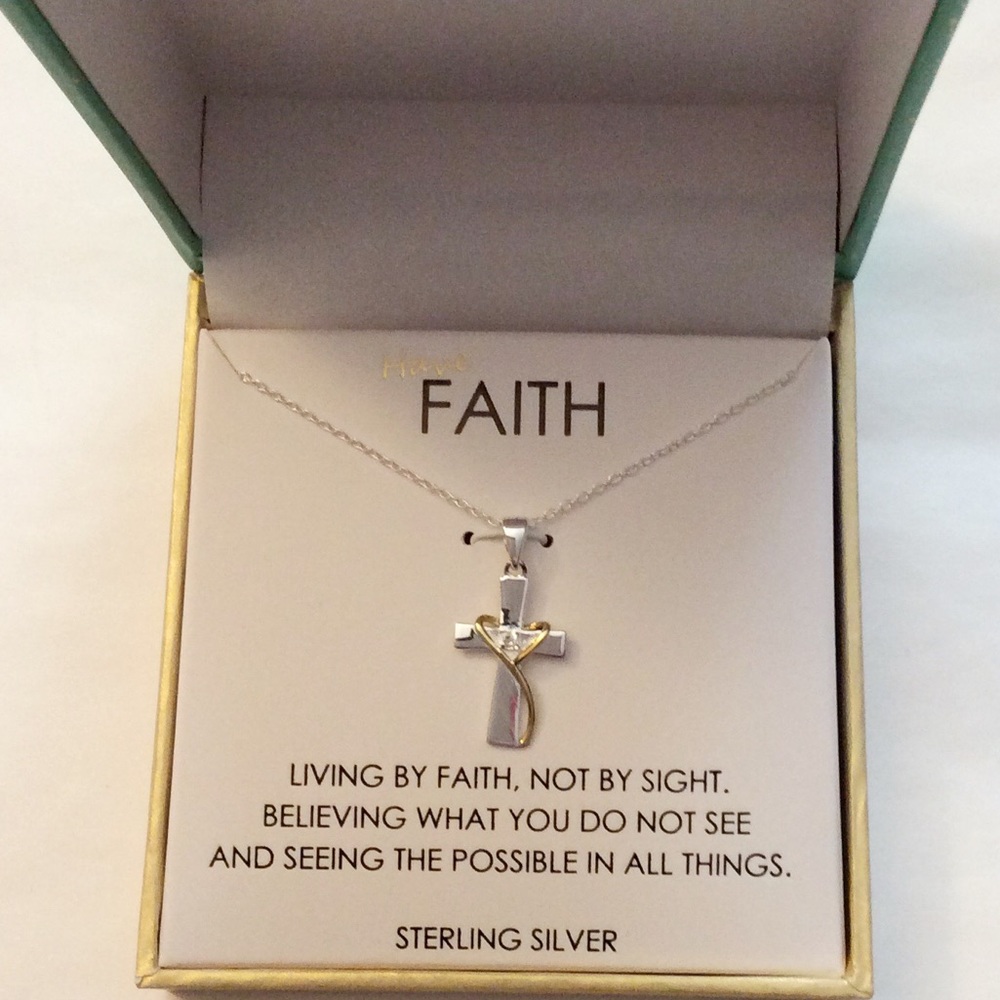 Footnotes Sterling Silver Cross Necklace New